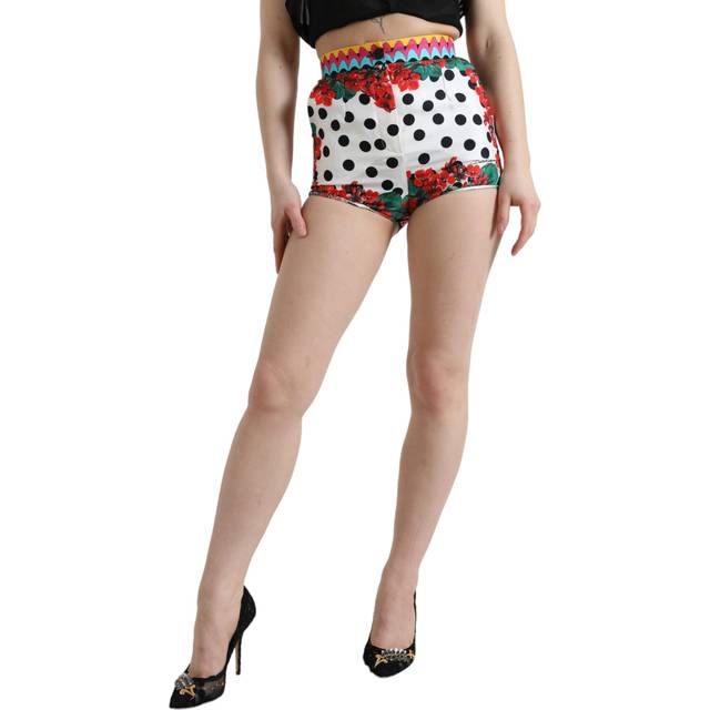 Dolce & Gabbana Multicolor Floral Polka Dot Hot Pants Shorts - IT44 | L