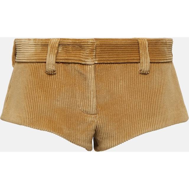 Miu Miu Low-rise cotton corduroy shorts - brown (UK 14)