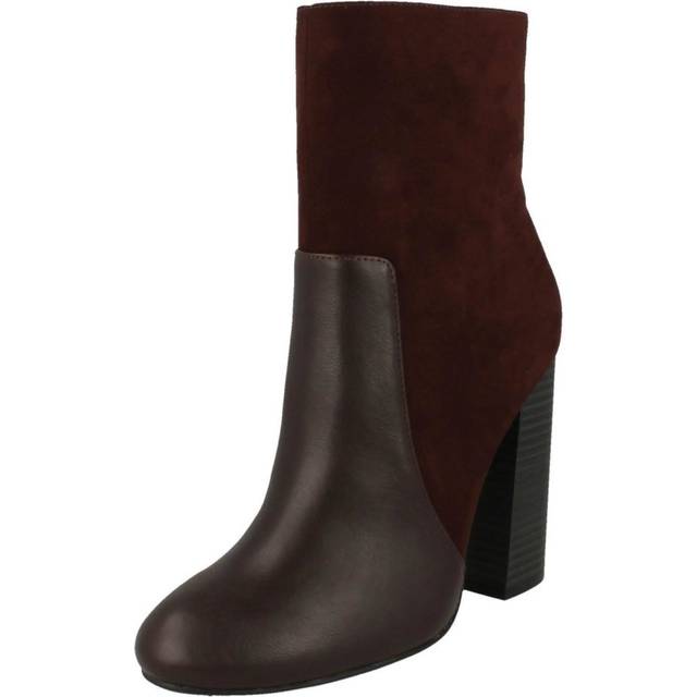 (UK 7, Burgundy (Red)) Ladies Anne Michelle High Ankle Boots