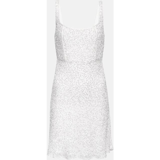 RIXO ronan - squiggle sequin ivory Sequin Mini Dress Regular / L/UK14 - Ivory