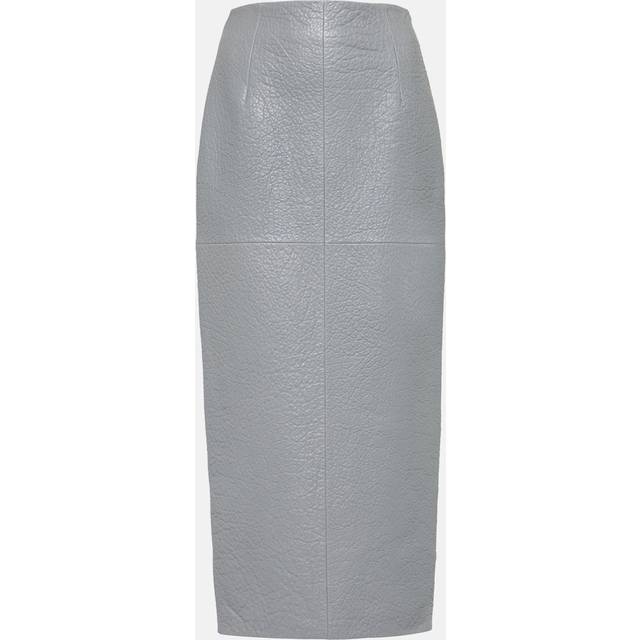 Prada High-rise leather pencil skirt - blue (UK 6)