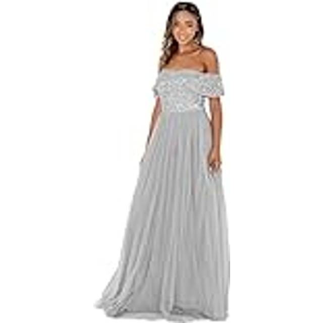 Bardot Embellished Maxi Dress - Grey - 10