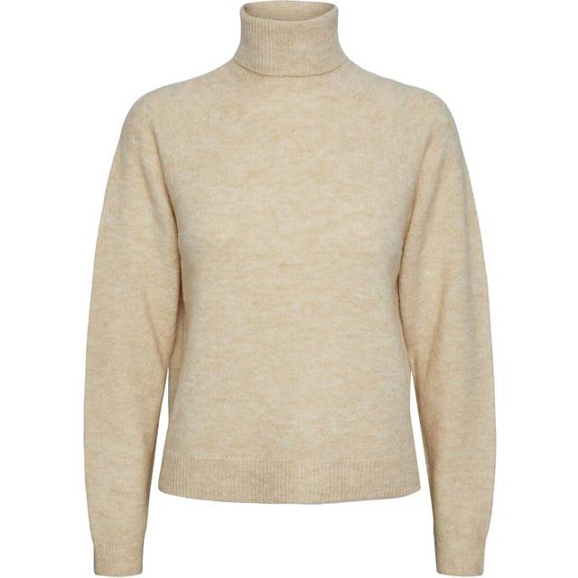 Women's turtleneck sweater Pieces Pcjuliana - Beige - L