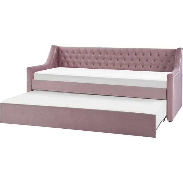 Velvet EU Single Trundle Bed Pink MONTARGIS