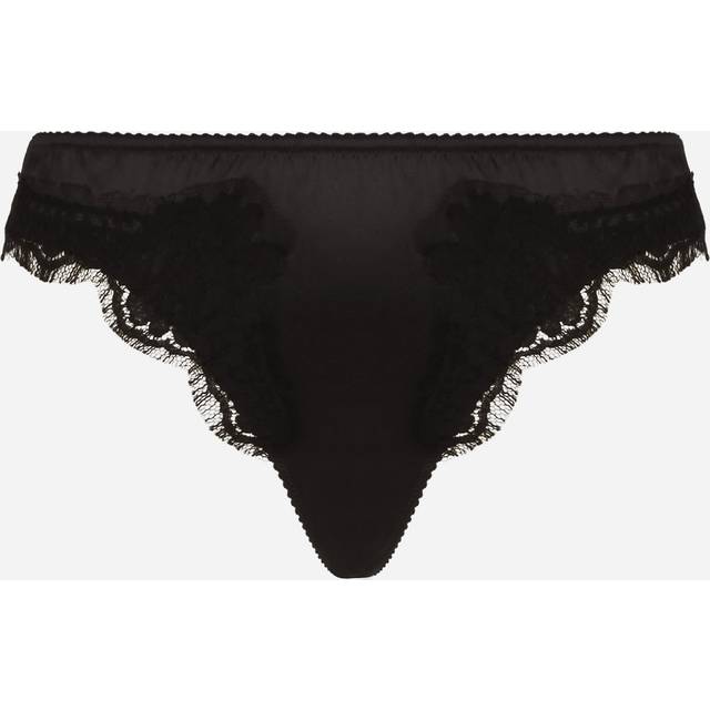 Dolce & Gabbana Tanga - Woman Underwear Black Silk 1