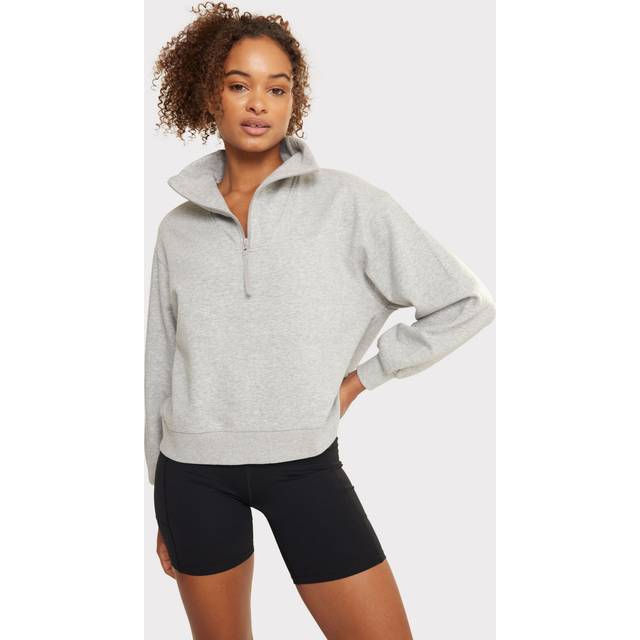 Chelsea Peers NYC Three-Quarter Zip Sweatshirt - Grey