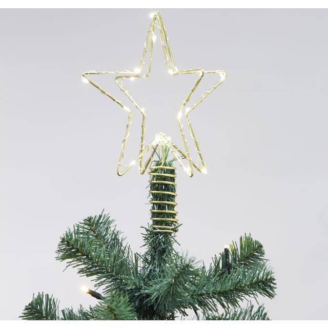 Nordic Winter 3D Julestjerne Guld Juletræspynt 25cm