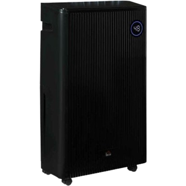 HOMCOM 16L/Day 5.5L Dehumidifier With Air Purifier, Uvc, Ioniser, Timer, Black, Black