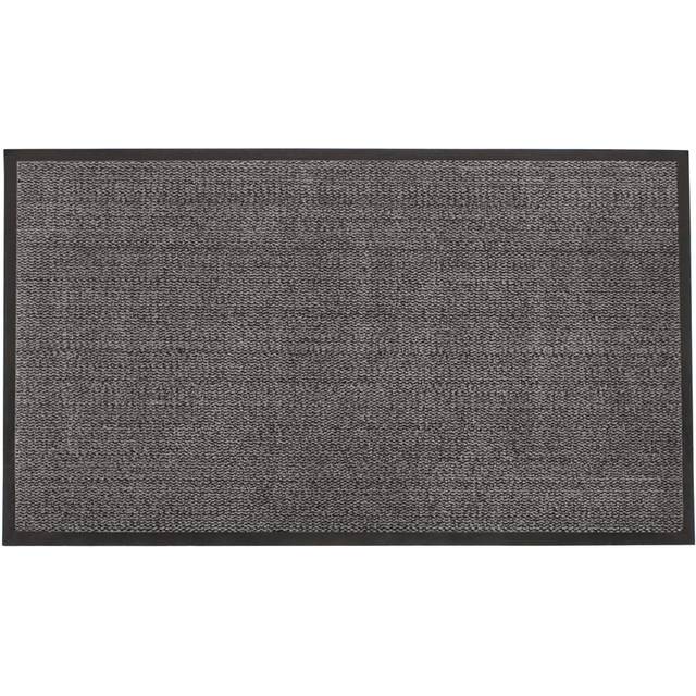 JVL Heavy Duty Commodore Backed Barrier Door Floor Mat Grey/Black 80 x 140 cm, Grey
