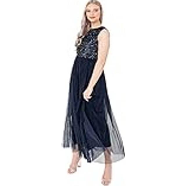 Embellished Midaxi Dress - Navy - 10