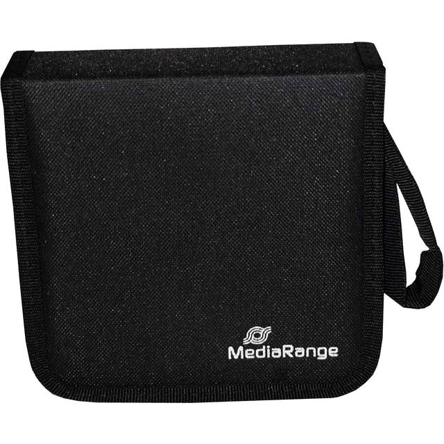 MediaRange CD-väska 24 CDs/DVDs/Blu-rays Nylon Svart 1 st (B x H x D) 164 x 39 x 156 mm BOX50