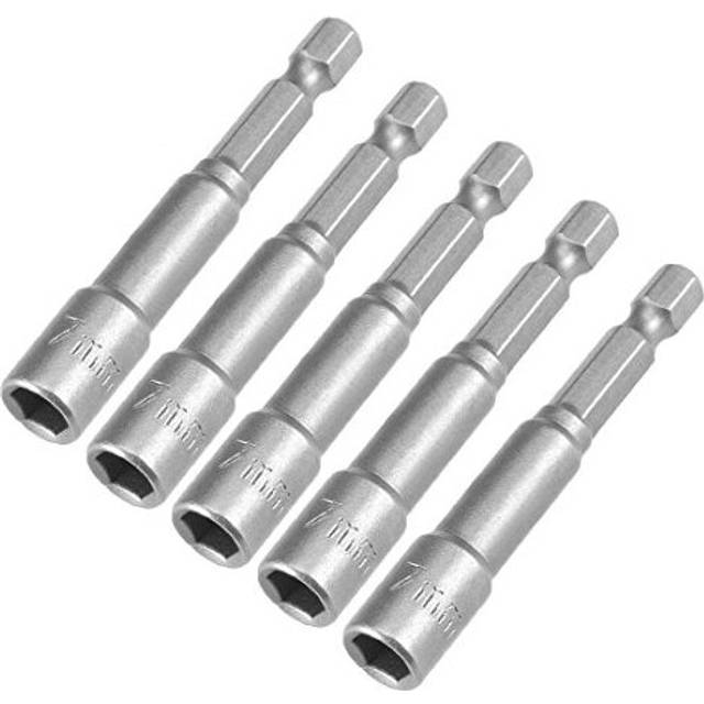 5 Pcs 14 QuickChange Hex Shank 7mm Magnetic Nut Setter Driver Drill Bit 65mm Length Metric