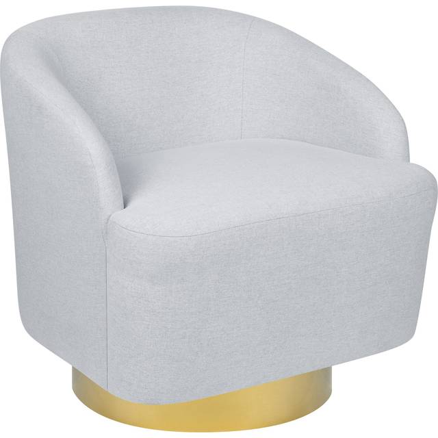 Swivel Armchair LAVIK Fabric Light Grey