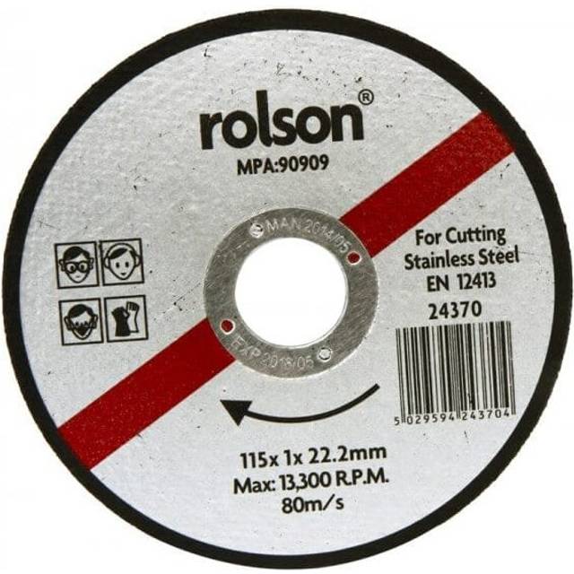 Rolson 115mm Cutting Disc For Steel 24370