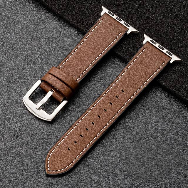 1st silikonlim Hud Vattentät Andas fukttransporterande Mjukt & Bekvämt PU-läder Apple Watch Band Apple Watch Band Apple Watch Band Apple Watch Band Ap - Brun (38mm/40mm/41mm,42mm/44mm/45mm/49mm)