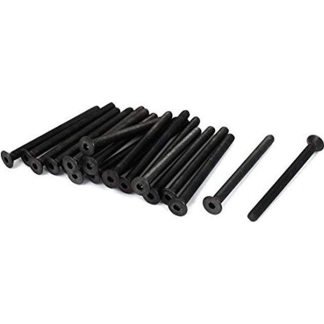 M4 x 50mm Metric Hex Socket Countersunk Head Screw Bolts Black 20PCS