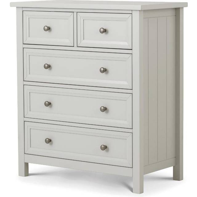 Maine - 3+2 Drawer Chest - Dove Grey - Wooden - Happy Beds