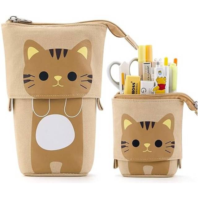 Big Capacity Pencil Pen Case Pouch Box Organizer Large Storage for Coffee