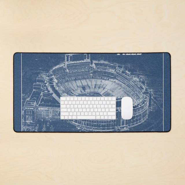 Desk Mat Vintage Lambeau Field Seating Large Gaming Mouse Pad 35x16 inch