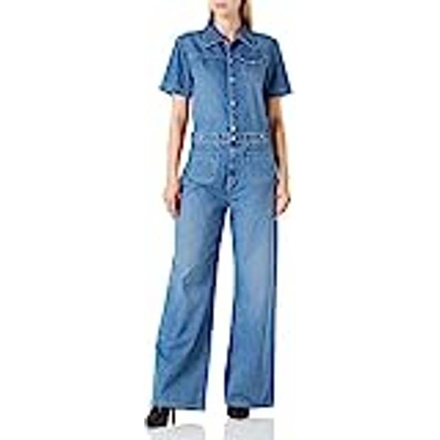 Pepe Jeans for woman. PL230458 Overall Evelyn blue (S), Casual, Cotton, Denim, Short sleeve, Sustainable