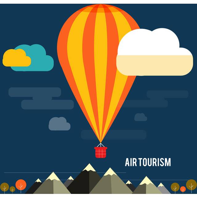 Hot Air Balloon by Robuart - Wrapped Canvas Graphic Art (30cm H x 30cm W)