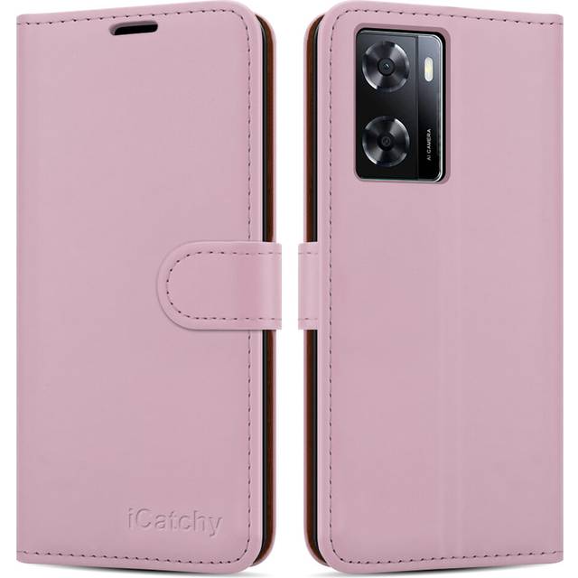 (Rose Gold) For Oppo A57 5G Case Leather Wallet Book Cover