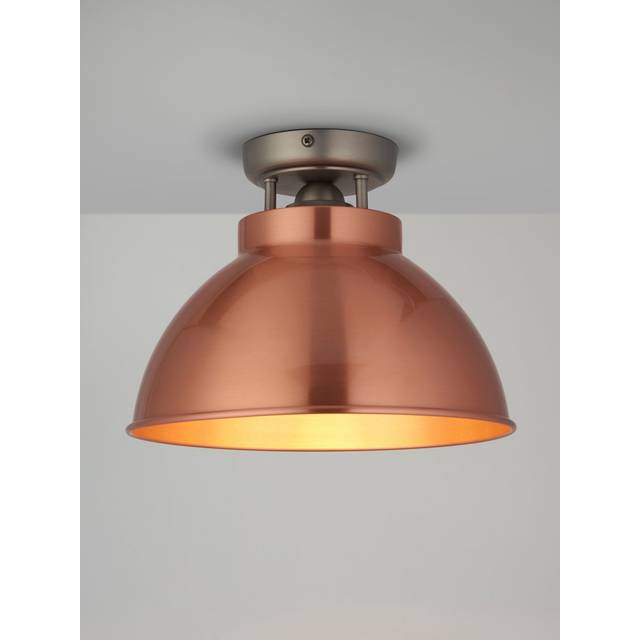 John Lewis Baldwin Semi Flush Ceiling Light, Brushed Copper