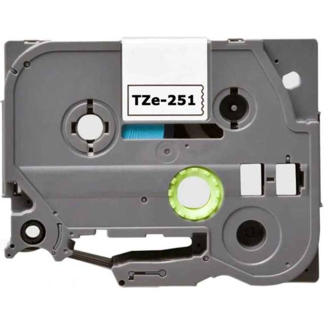 Compatible Brother TZe251 P-Touch Label Tape - 1 x 26.2 ft (24mm x 8m) Black on White - tapecartridge
