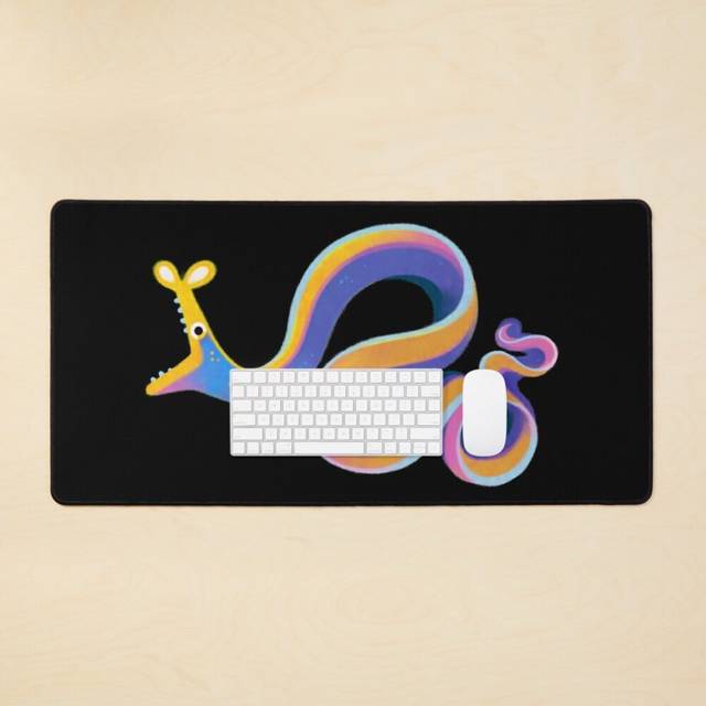 Desk Mat Blue ribbon eel Large Gaming Mouse Pad 35x16 inch