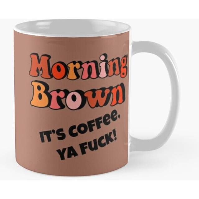 Mugs 11oz Morning Brown Aunty Donna Fitted  Coffee Ceramic Mug Funny Anniversary Novelty Christmas Gift