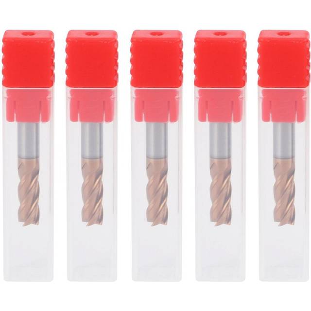 5pcs 6mm 4 Flute Carbide Endmills Cnc Milling Cutter Milling Slotting Profiling Face Mill Spiral Bi