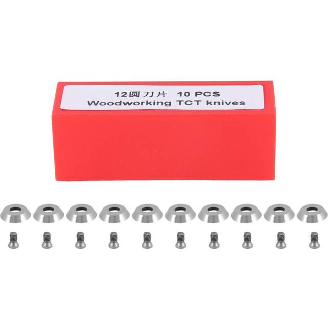 Ci3 Round 12X2.5mm Carbide Inserts Cutters Knives Replacement Blade Fit for DIY Lathe Wood Turning Finisher Tool 10Pcs