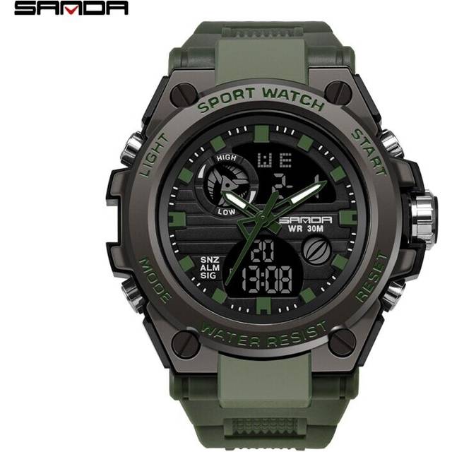 (ArmyGreen) SANDA Brand G Style Men Digital Watch Shock Military Sports Watches Fashion