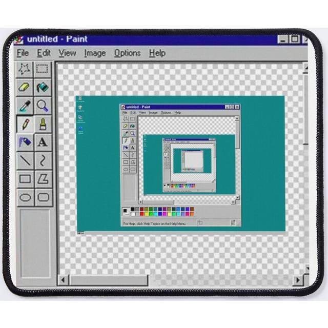 Mouse Pad MS PAINT 11.8 x 9.8 inch Computer Mat Gaming Office Mousepad