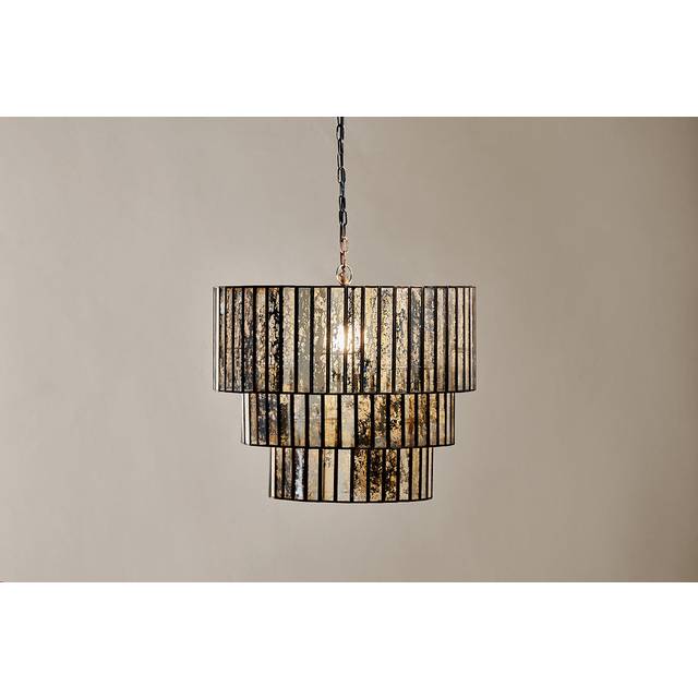 Nkuku Shanaya Mottled Glass Chandelier Antique Bronze - Antique Bronze