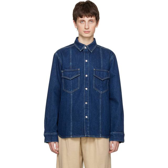 Nanushka Indigo Tristo Denim Shirt - ECO INDIGO - XS