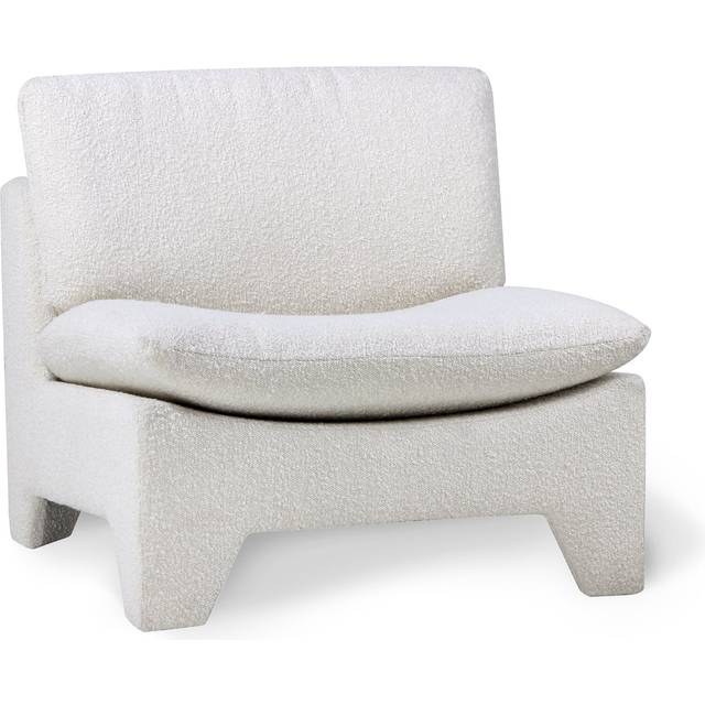 HK LIVING - Fauteuil rembourré Retro - Blanc - Tissu bouclé