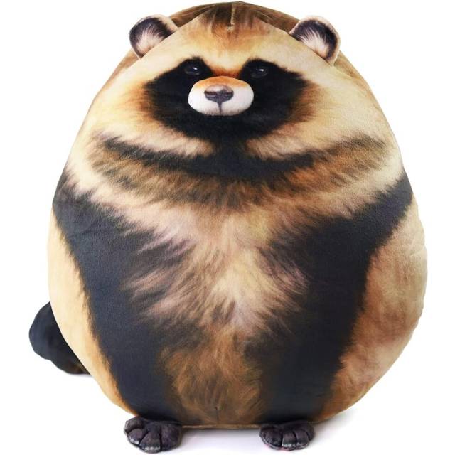 "Cute Raccoon Plush Pillow - 12"" Soft Stuffed Animal Toy for Kids & Gifts"