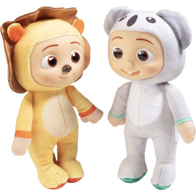 CoComelon 8-Inch JJ Lion & Koala Plush 2-Pack - Officially Licensed Soft & Squishy Stuffed Animal Doll Toys - Gift for Kids  Boys  Girls  Toddlers  Pr