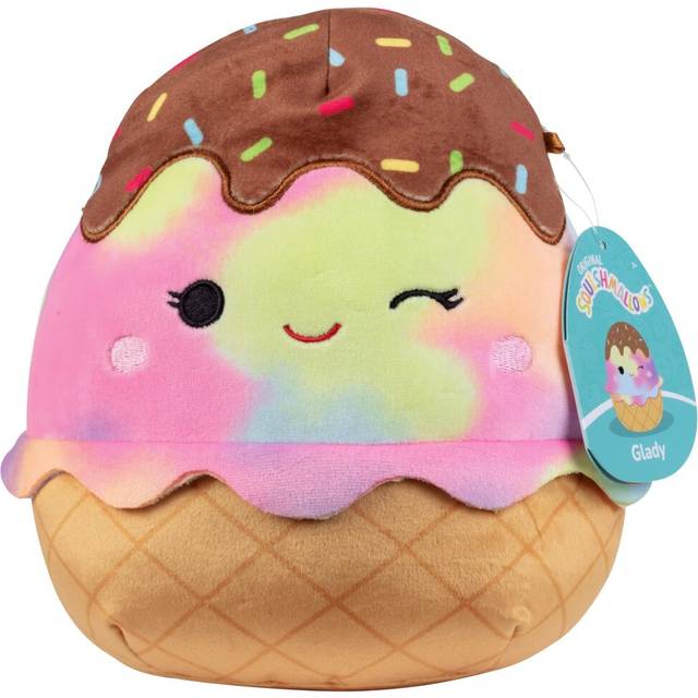 Squishmallows 8 glady The Rainbow Ice cream - Official Kellytoy Plush - Soft and Squishy Food Stuffed Animal Toy - great gift for Kids
