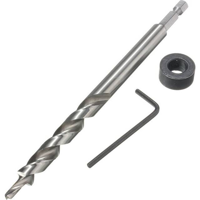 9.5mm Twist Step Drill Bit With Depth Stop Collar for Pocket Hole Jig Kit