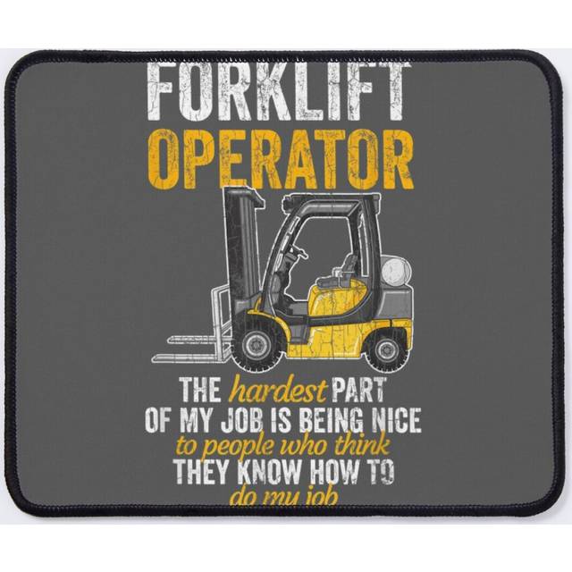 Mouse Pad Funny Forklift Apparel Forklift Driver Operator Funny Gift  11.8 x 9.8 inch Computer Mat Gaming Office Mousepad