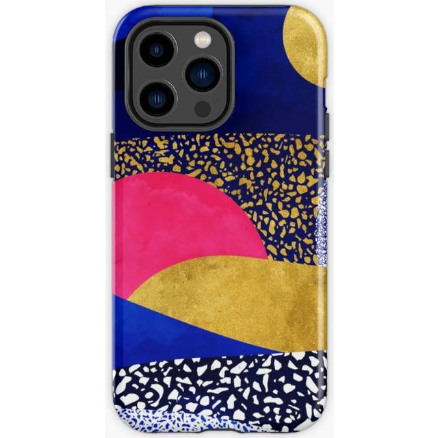 Phone Case Terrazzo galaxy midnight blue yellow rose gold for iPhone Samsung 14 13 12 11 Plus Pro Max Galaxy S23 S22 Ultra Note 20 10