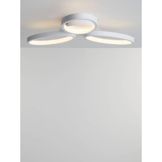John Lewis Ovals LED Semi Flush Ceiling Light, Black