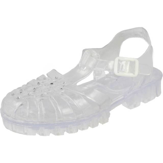 (UK 12 Child, Clear (Not Specified)) Girls Spot On Jelly Sandals With Diamante Detail
