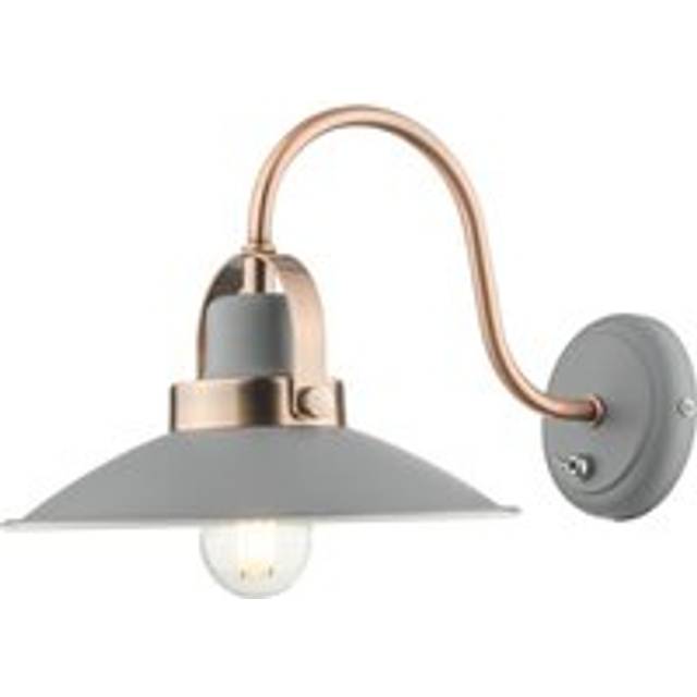 dar lighting LID0739 Liden Single Wall Light Graphite Copper - Grey