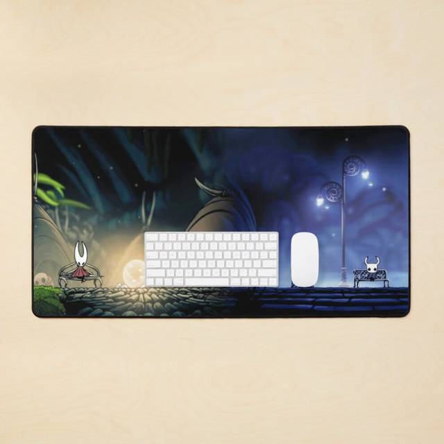 Desk Mat Hollow Knight Bench Rest Large Gaming Mouse Pad 35x16 inch