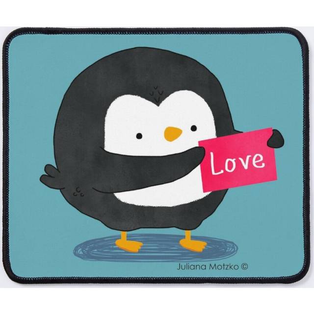 Mouse Pad Penguin with a Love Card 11.8 x 9.8 inch Computer Mat Gaming Office Mousepad