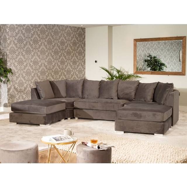 Nowthen Large Corner Sofa - Dark Grey (72cm H X 338cm W X 199cm D)