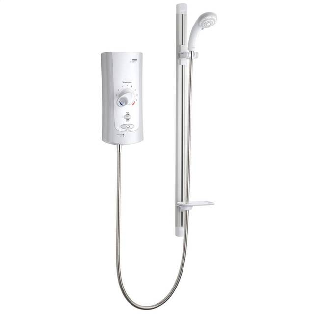 Mira Advance Flex 9.0kW Chrome &amp; White Low Pressure Electric Showe